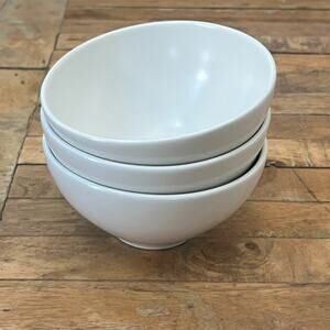 Year & Day Ceramic Serving Bowls 6" Set of 3 Semi-Matte Gloss Made In Portugal